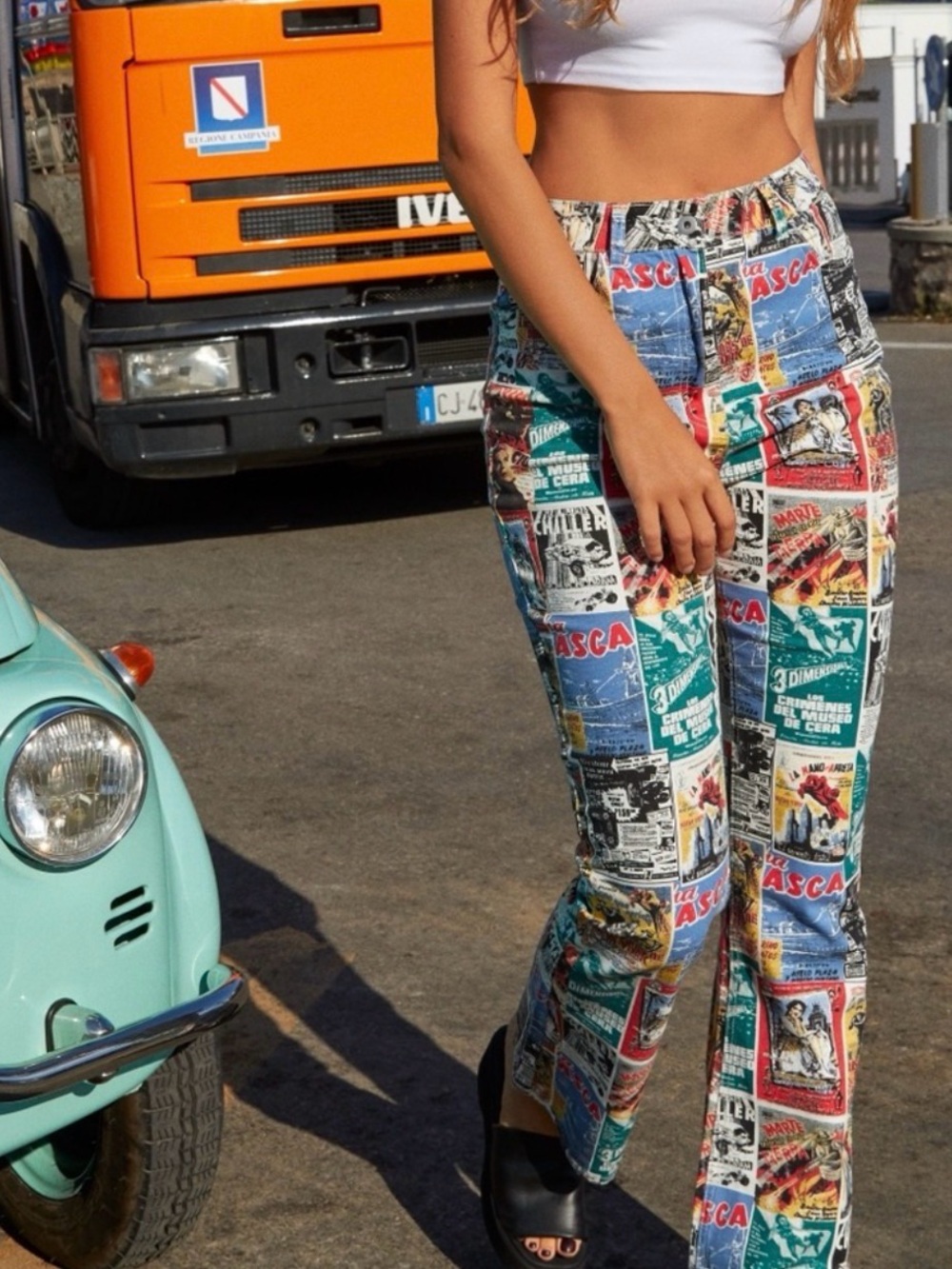 Glassons vintage movie poster pants
